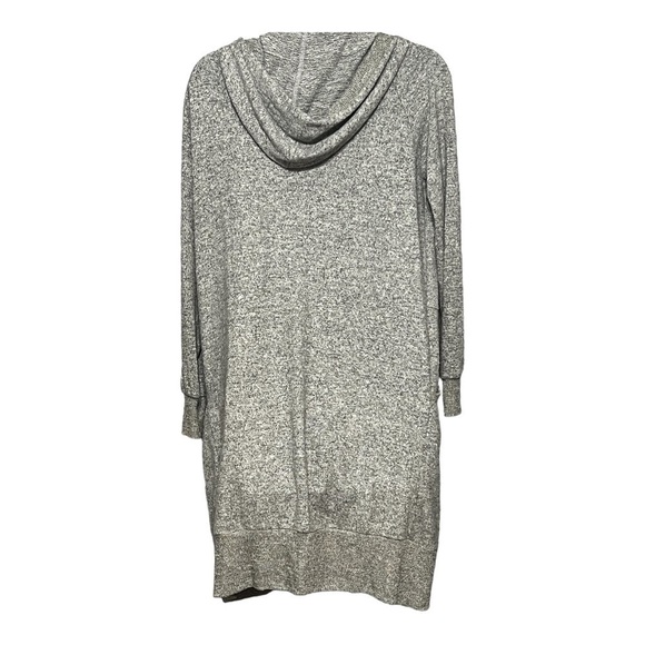 Silence + Noise Ribbed Hooded Cardigan Marled Gray Open Front Sweater XS - Picture 2 of 6